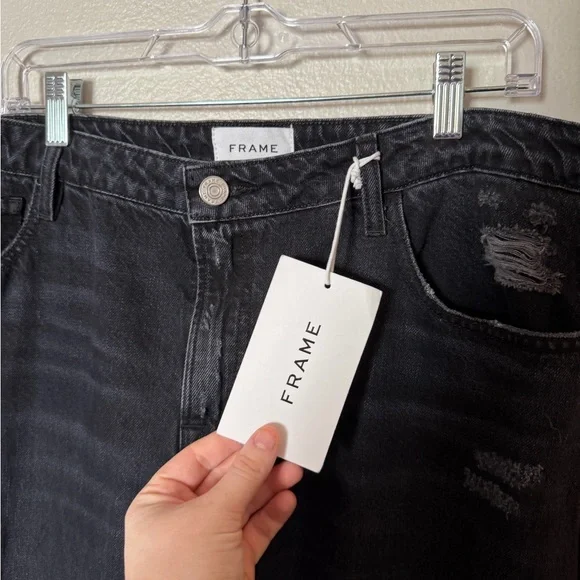 NWT FRAME Low-rise Bootcut Black Jeans Women’s size 34 - Picture 3 of 8